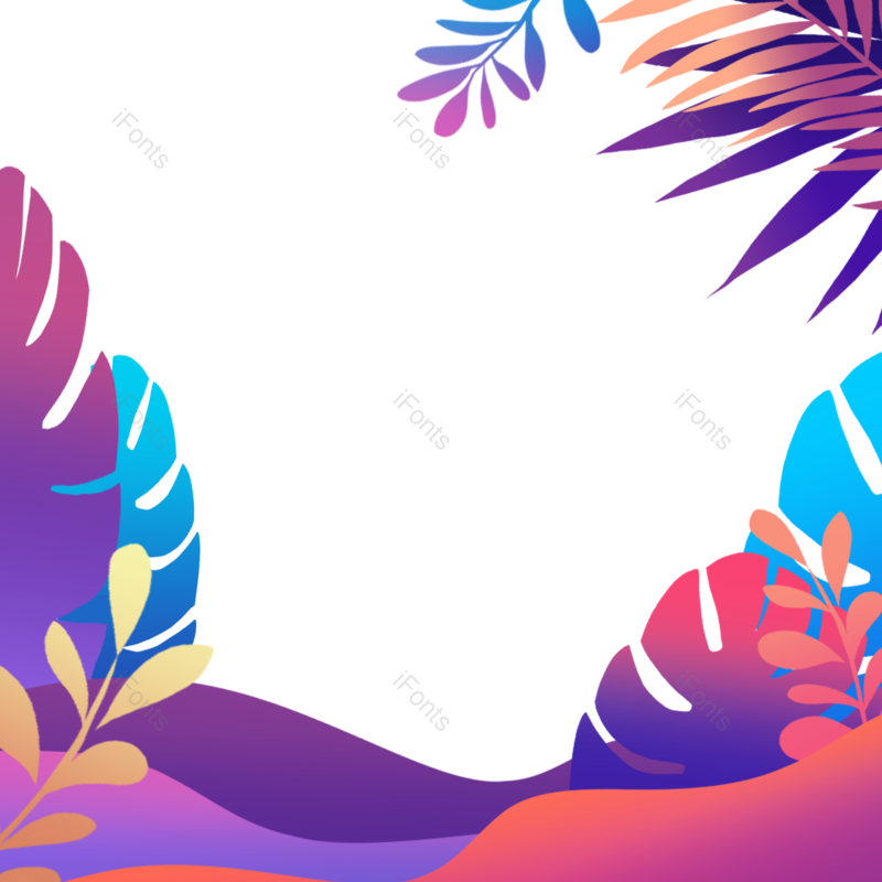 叶子图片,树叶元素,卡通树叶PNG,树叶边框免抠素材